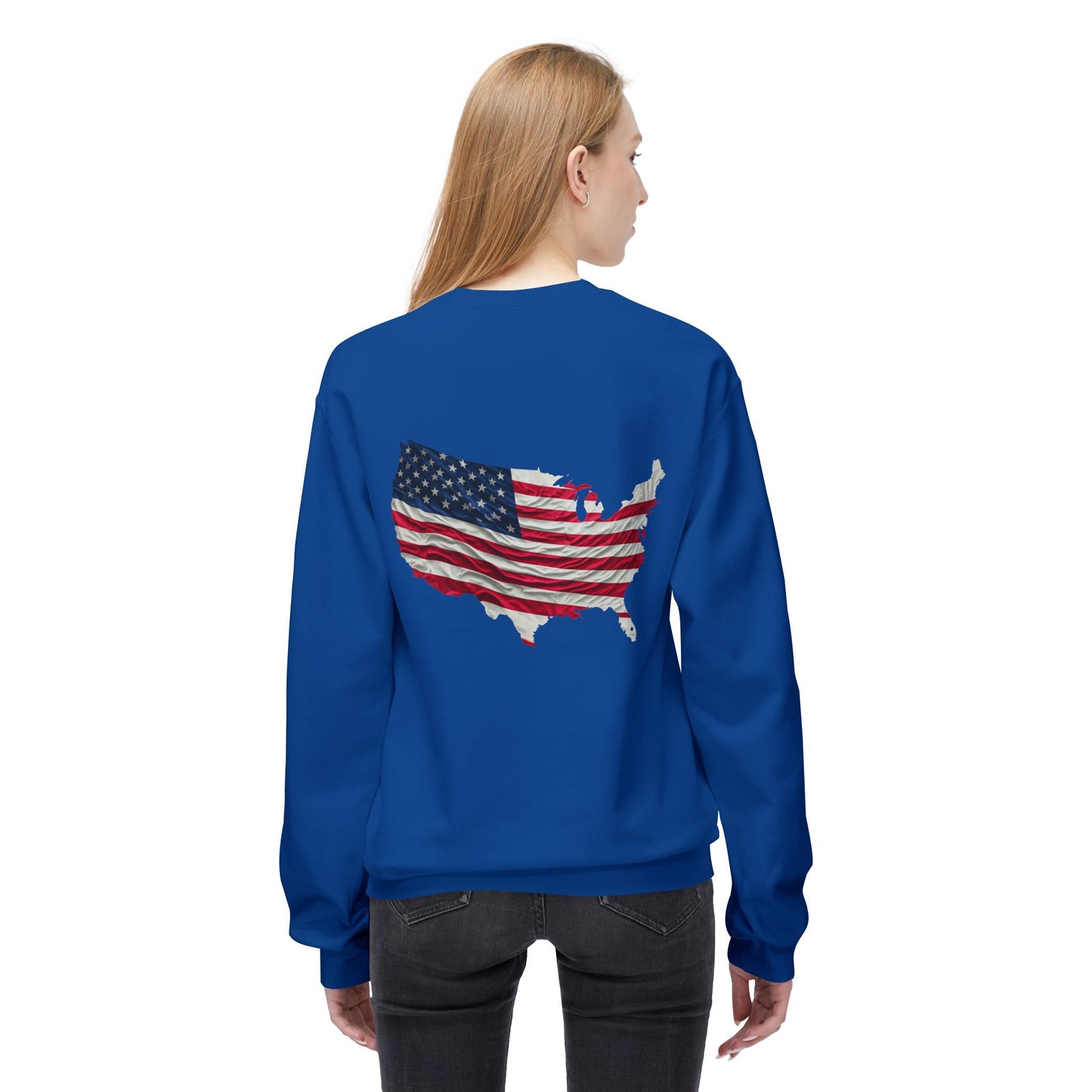 The American Flag Women's Fleece Sweatshirt