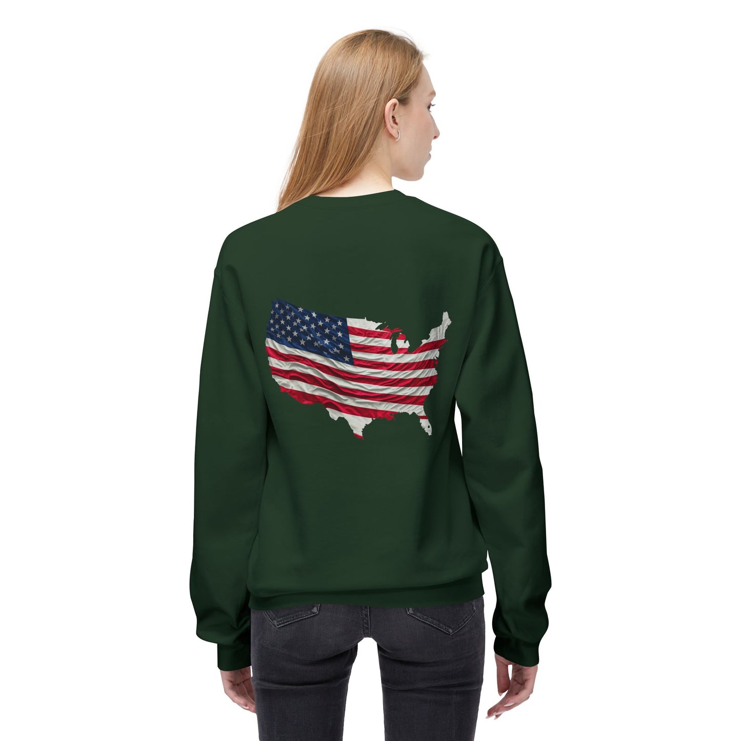 The American Flag Women's Fleece Sweatshirt