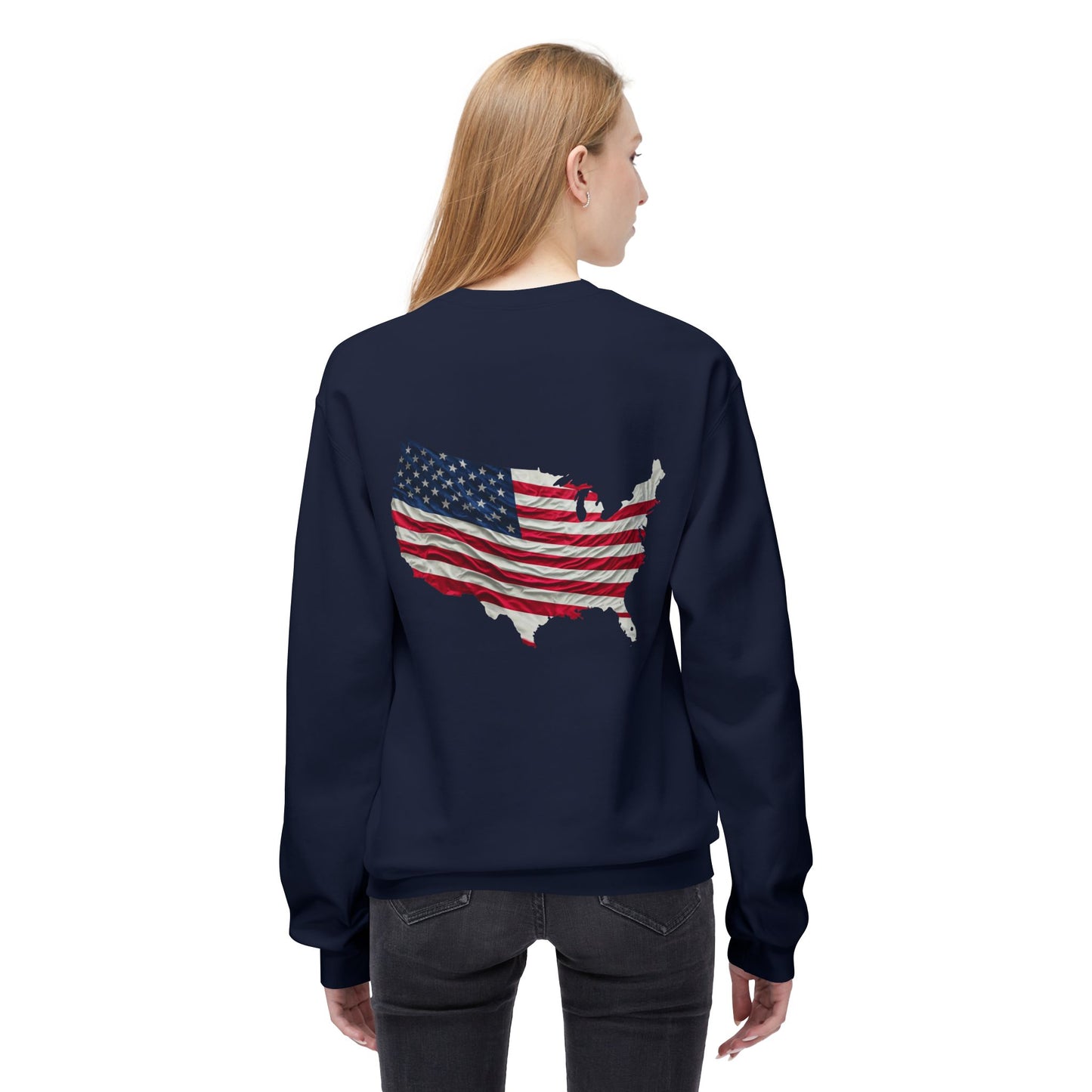 The American Flag Women's Fleece Sweatshirt