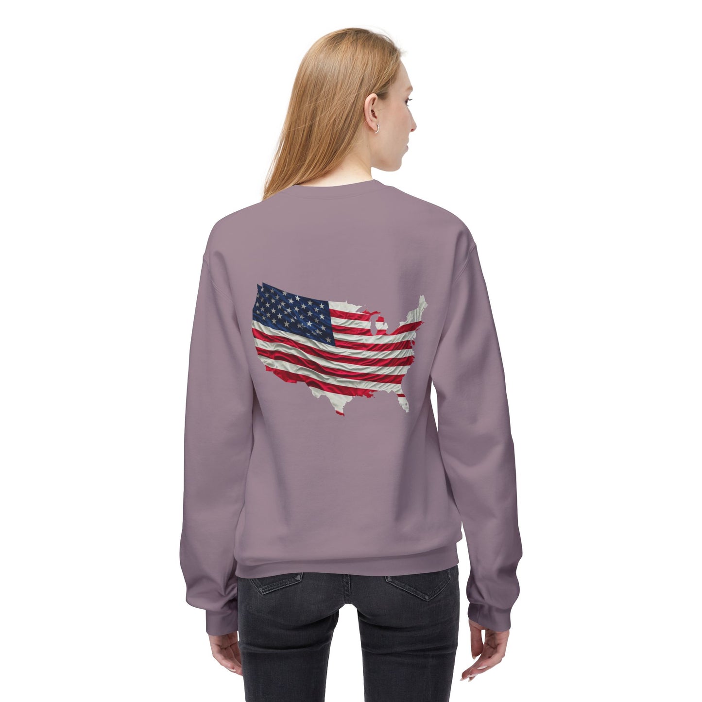 The American Flag Women's Fleece Sweatshirt