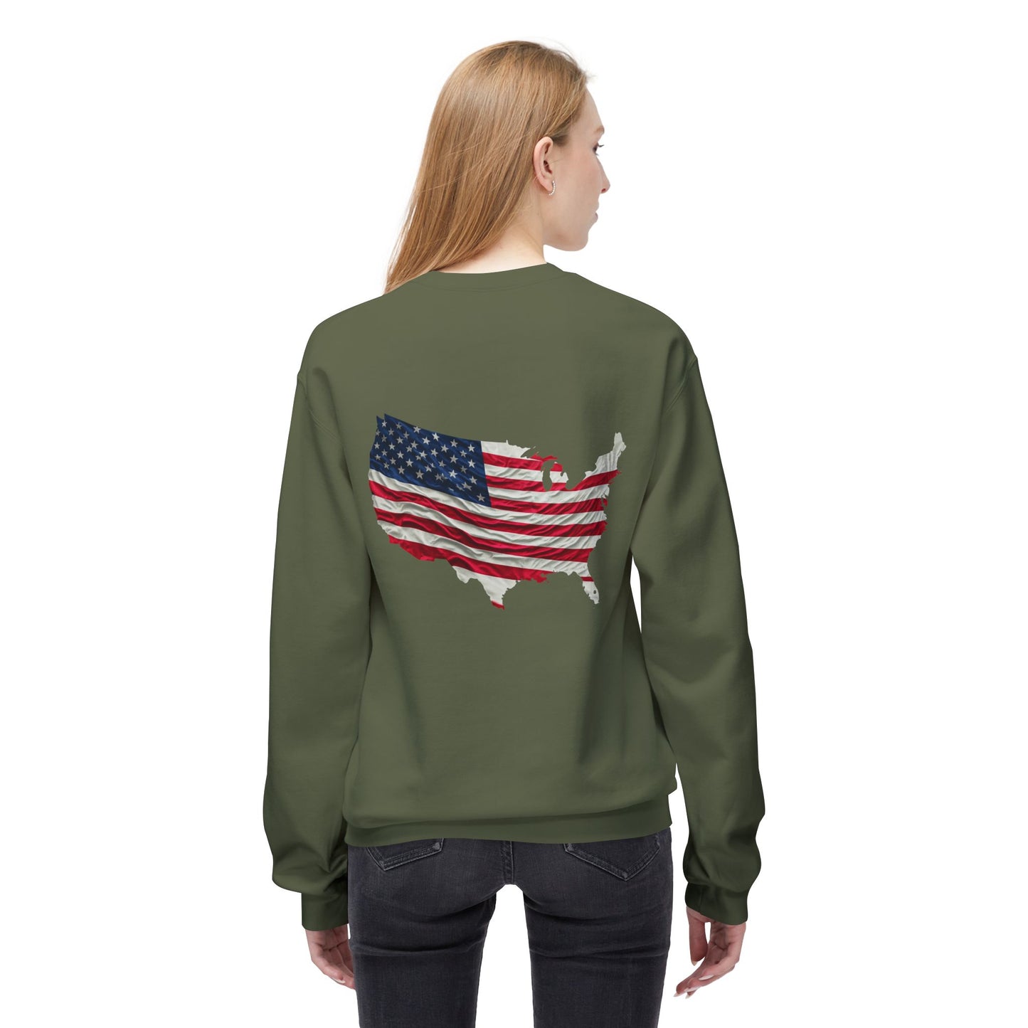 The American Flag Women's Fleece Sweatshirt